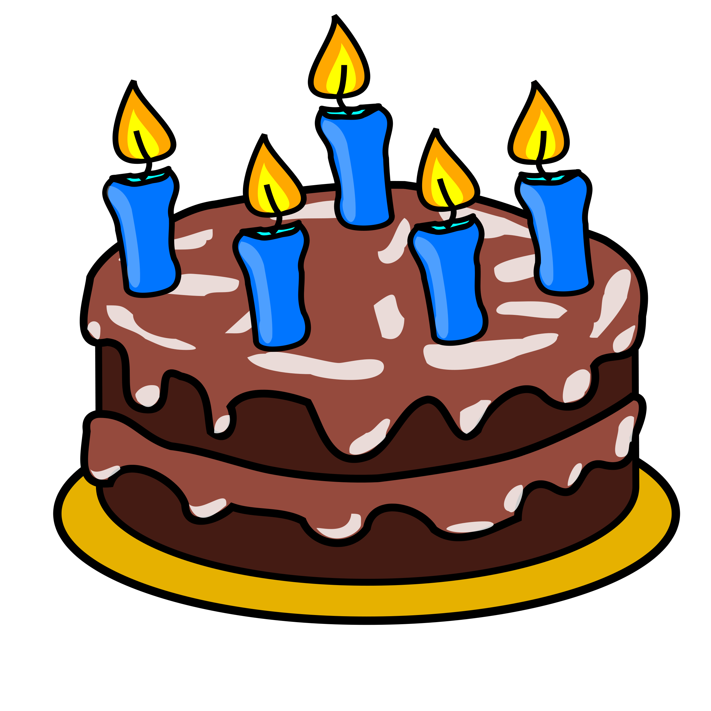 number 4 birthday cake clipart