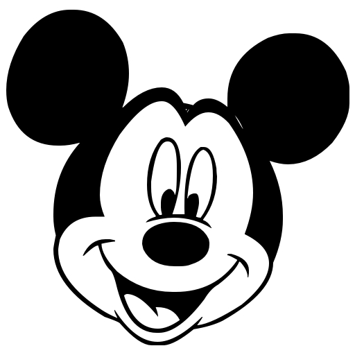 Free mickey mouse clipart black and white image 3