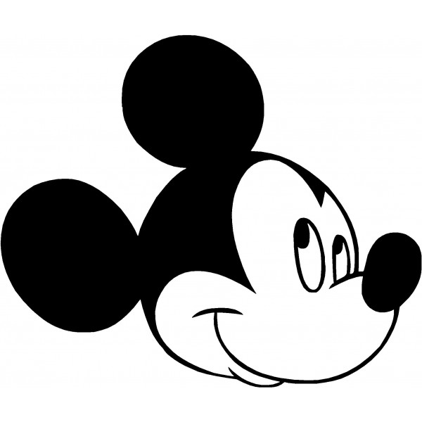 Free mickey mouse clipart black and white image 9
