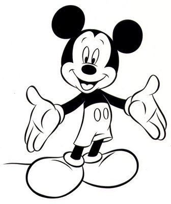 Mickey mouse black and white mickey clipart 3