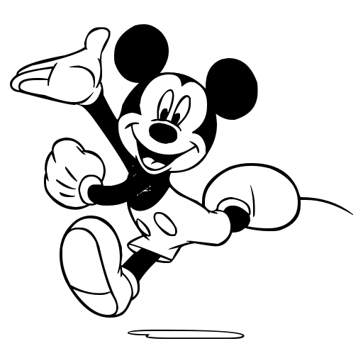 Mickey mouse black and white minnie clipart