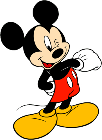 Mickey mouse clip art free black and white clipart