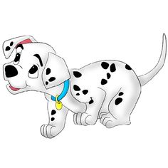 Puppy cartoon dalmatian head clip art