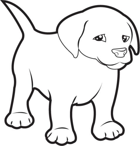 Puppy clipart black and white free images