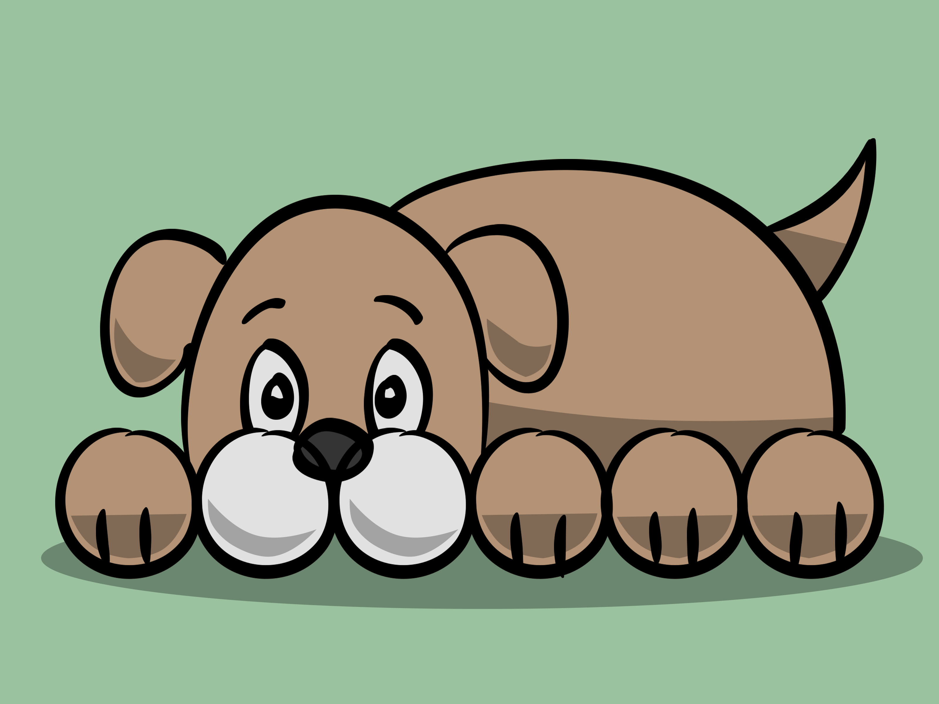 Puppy clipart easy pencil and in color puppy
