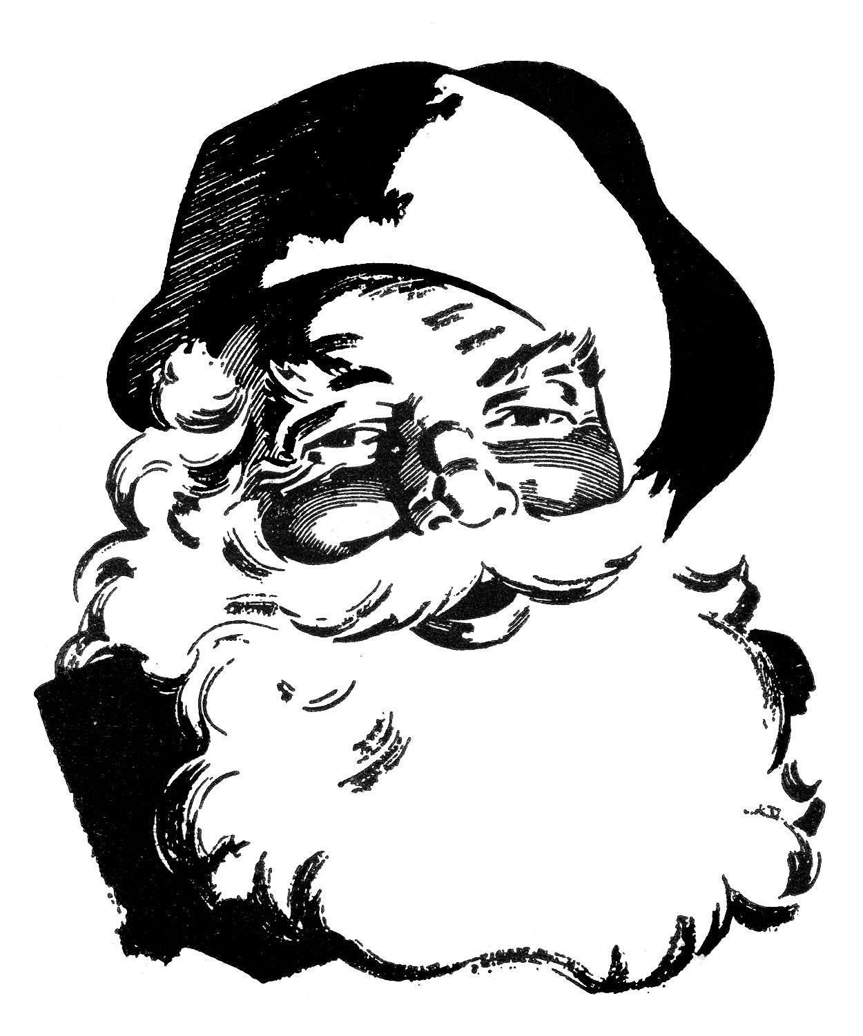 Retro christmas clip art wonderful santa the graphics fairy