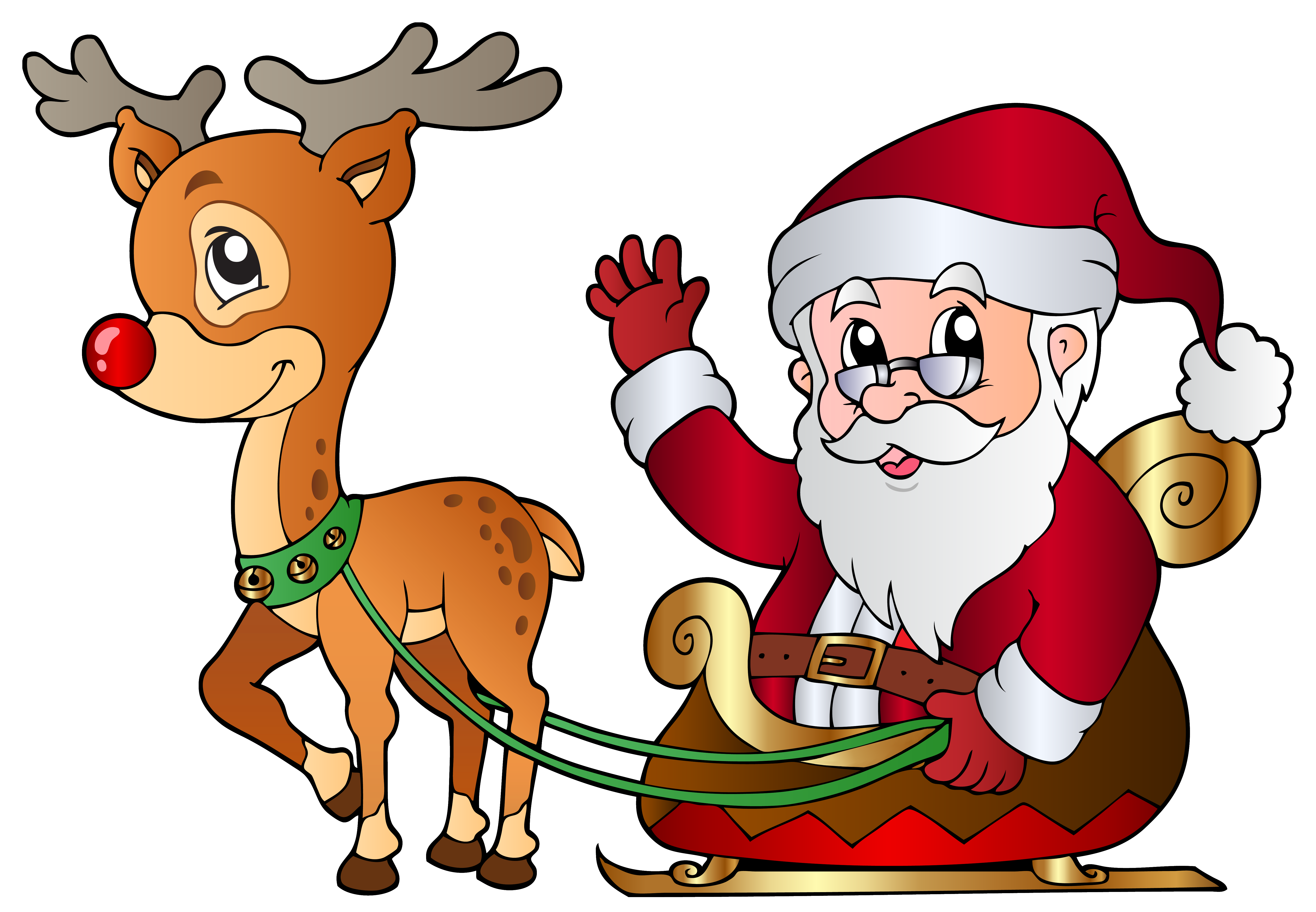 Santa rudolph clipart free download clip art on - Clipartix