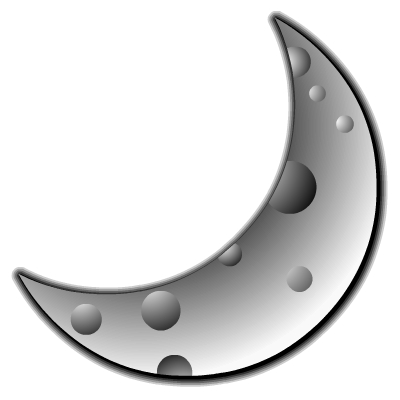 Silver moon clip art vector free