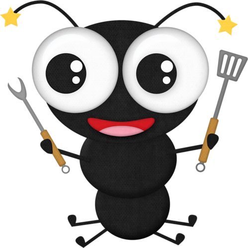Ant with utensils clip art bbq picnic ants image clip art library