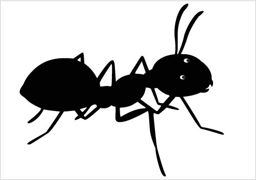 Awesome ant silhouette vector clipart download