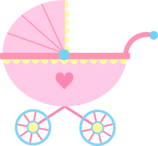 Baby clipart girl cute pink baby carriage free clip art 2 - Clipartix