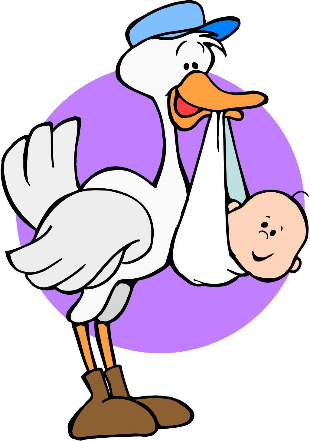 Baby clipart stork