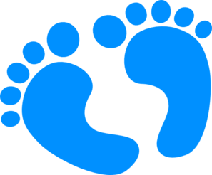 Blue baby feet clip art at vector clip art