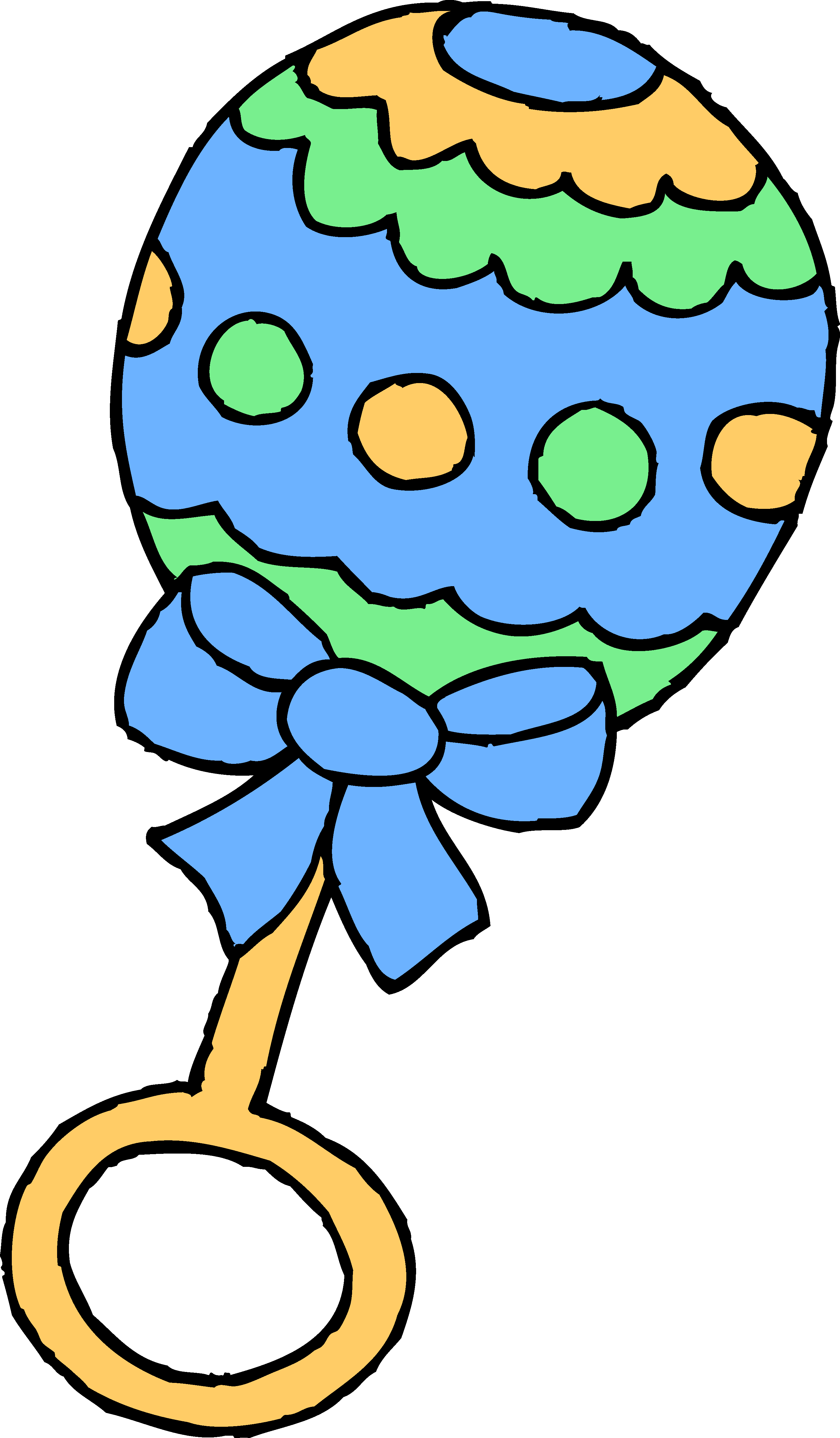Blue clipart baby toy pencil and in color blue