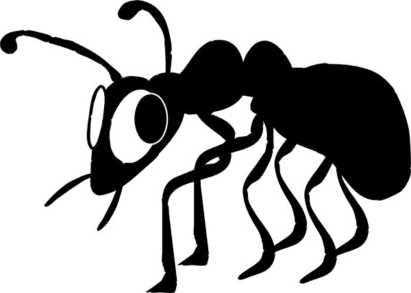 Cartoon ant silhouette clip art at vector clip art