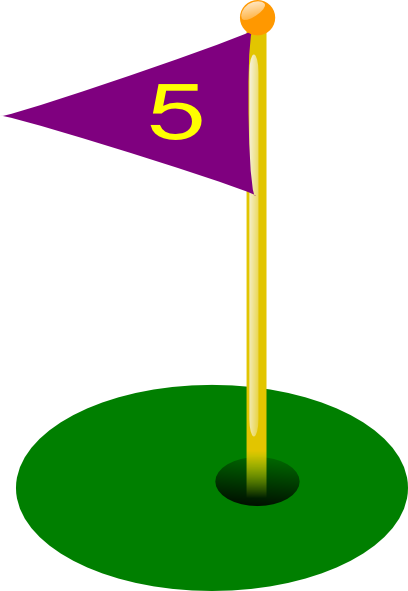 Golf flags clipart