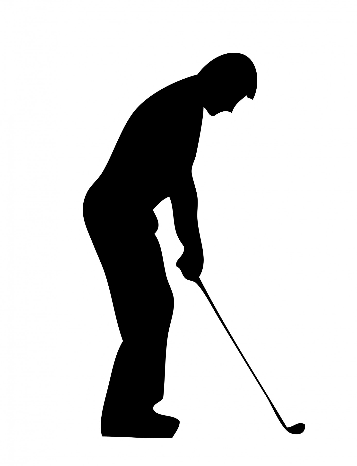 Golf player silhouette clipart free