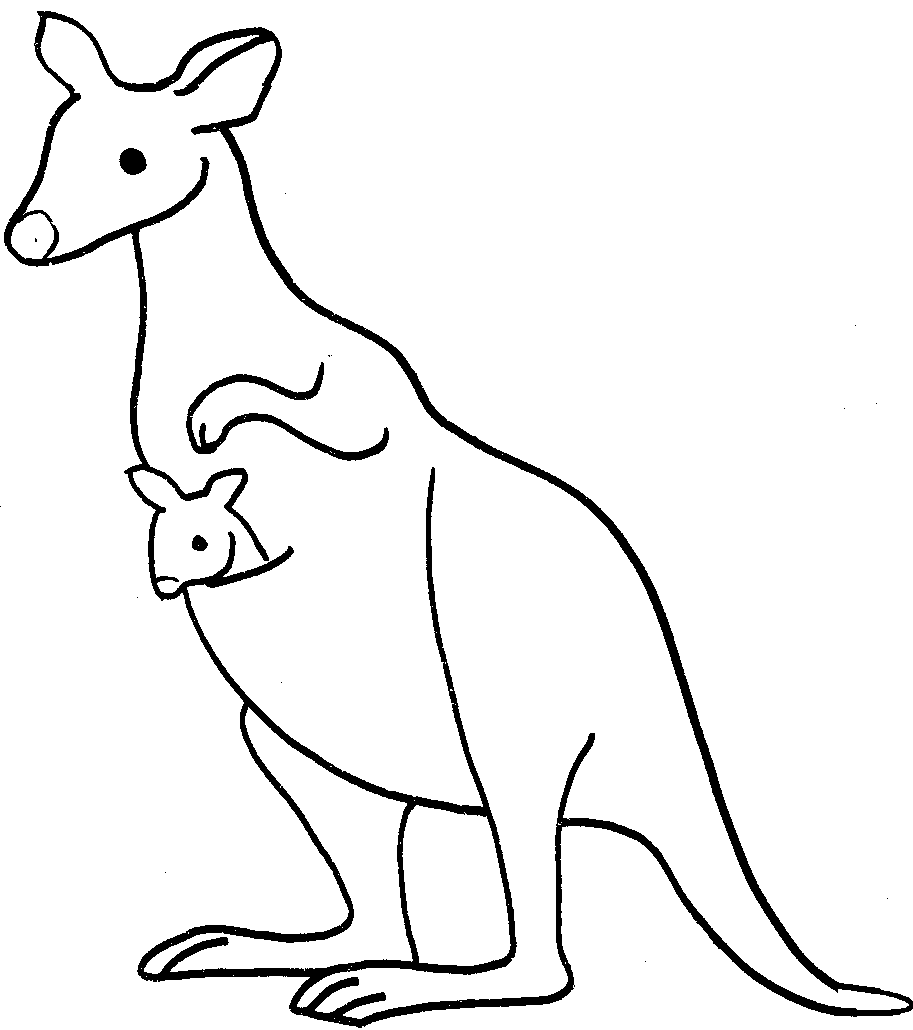 Kangaroo drawing clipart free clipart images