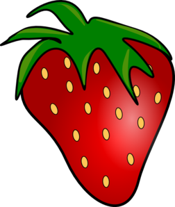 Red delicious strawberry clip art at vector clip art