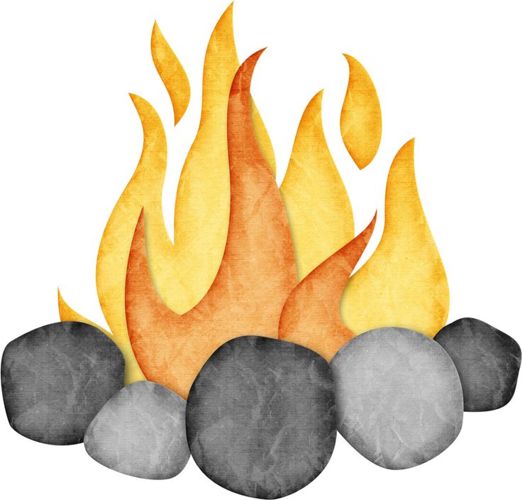 Campfire camping clipart images on