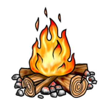 Campfire clipart clear background pencil and in color campfire