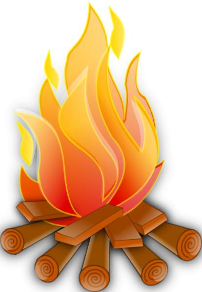 Campfire clipart house fire pencil and in color campfire
