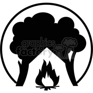 Campfire clipart silhouette clipground