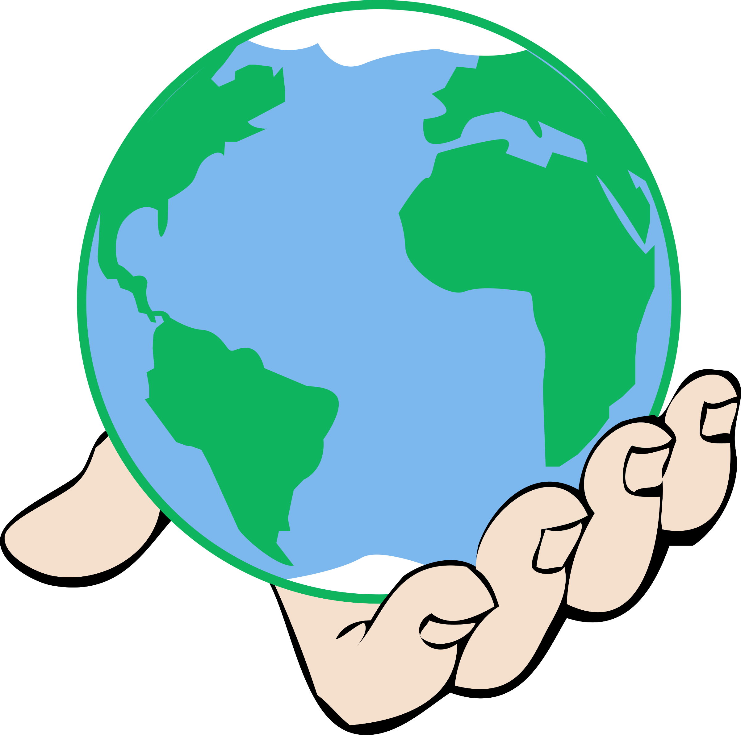 Clipart big world in hand
