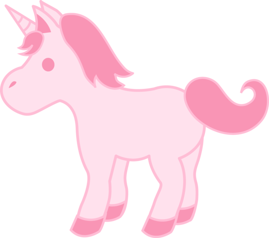 Cute baby pink unicorn free clip art