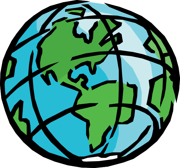 Transparent world globe clipart