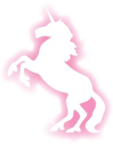 Unicorn clipart image the silhouette of a