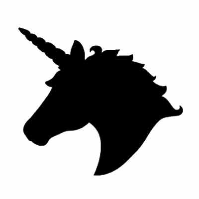 Unicorn silhouette cliparts