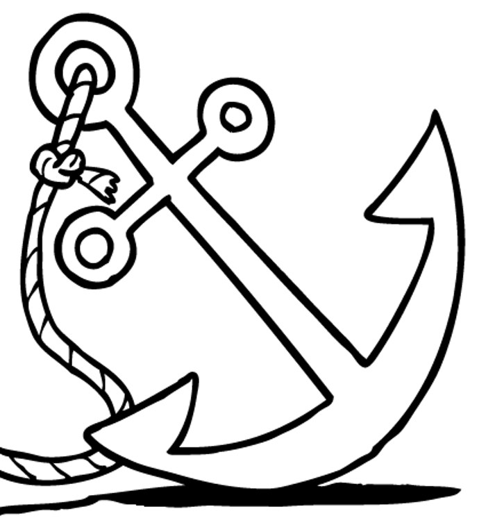 Anchor black and white clip art clipart
