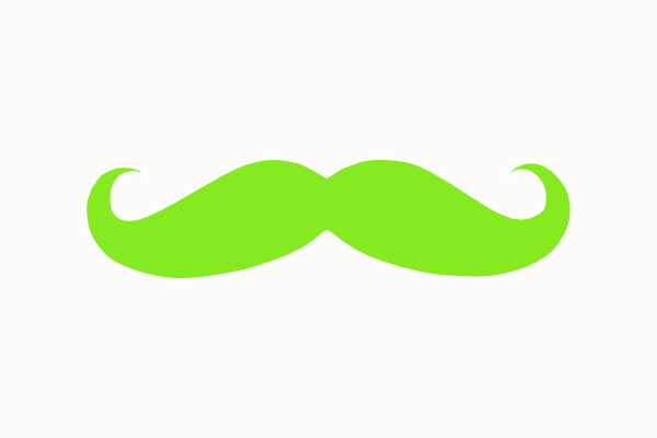 Chartuse mustache clip art at vector clip art