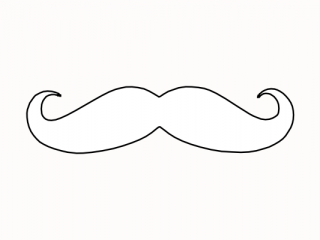 Coloring mustache clip art at clker vector