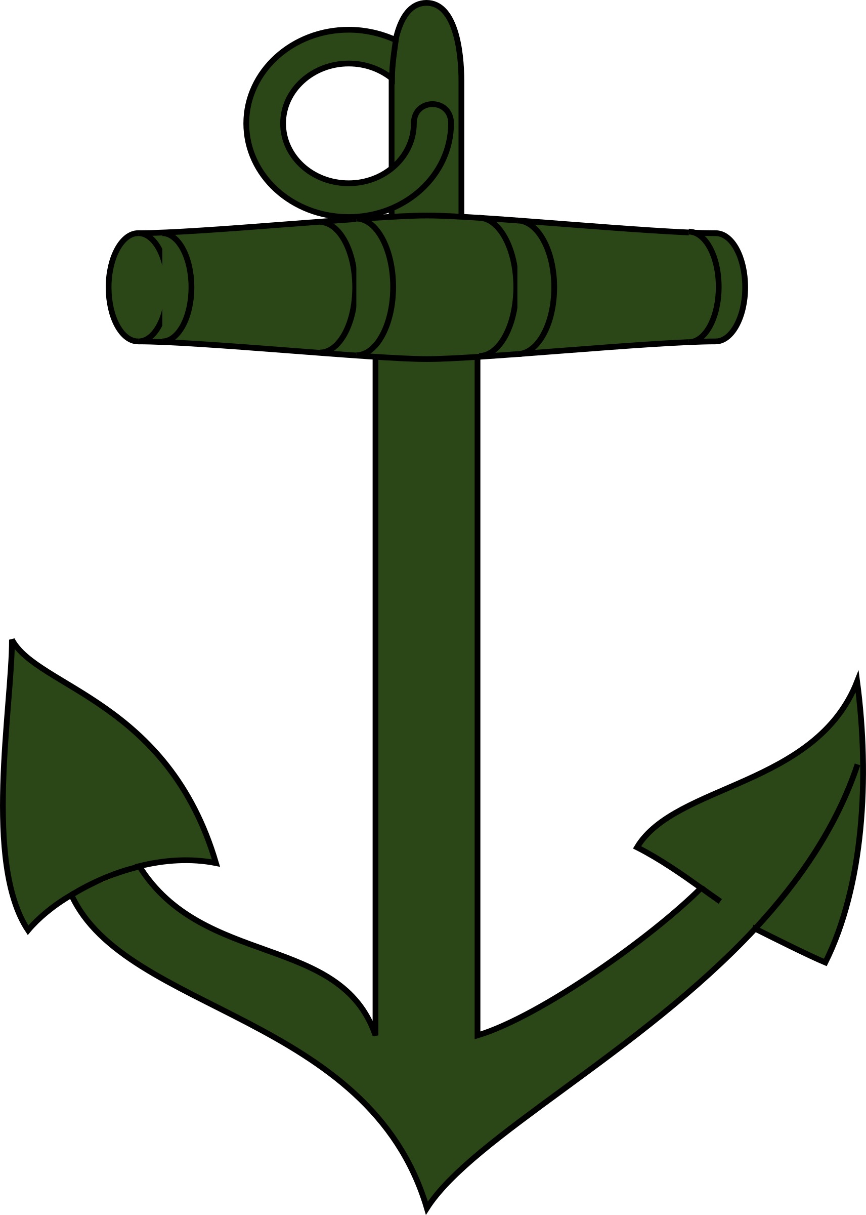 Free of green anchor vector clipart