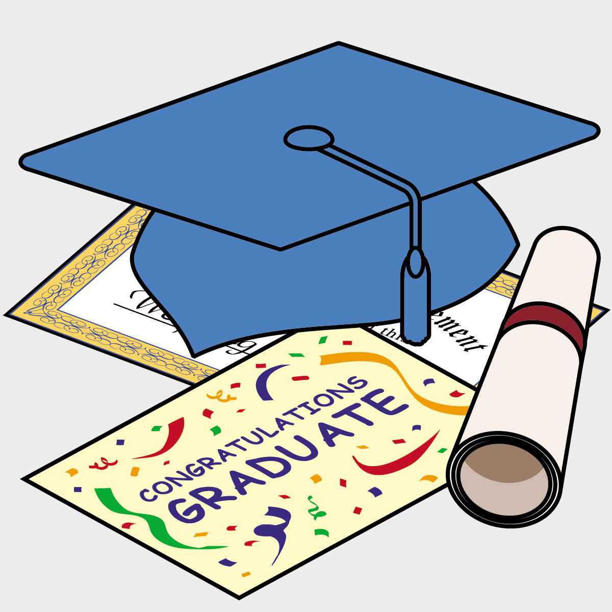 Graduation hat graduation cap and gown clipart free download clip art