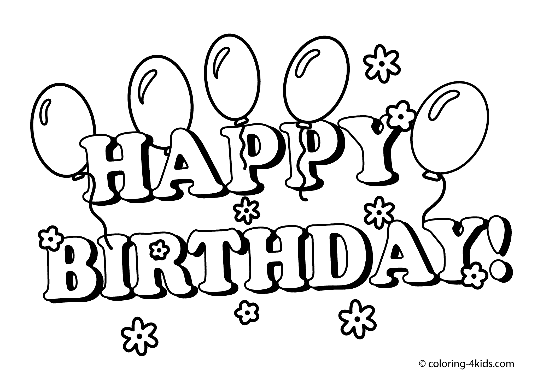 Happy birthday black and white clipart for guys