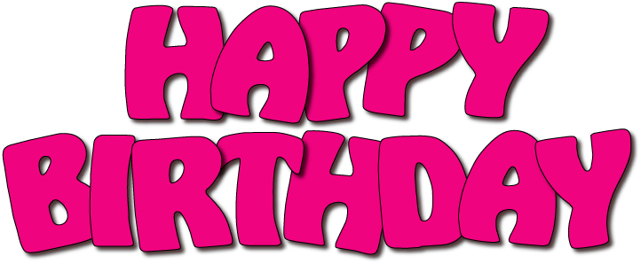 Happy birthday pink clipart wikiclipart