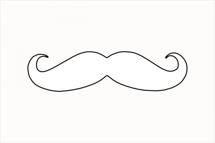 Mustache clip art no background of