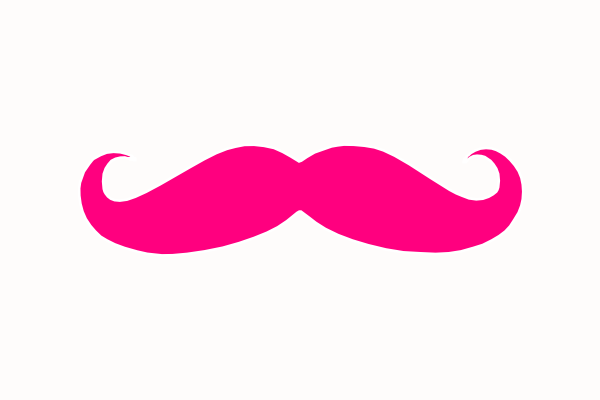 Pink mustache clip art at vector clip art