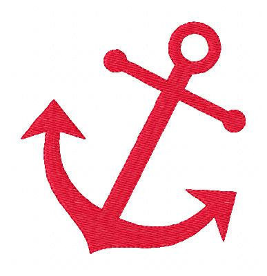 Red anchor clip art 3