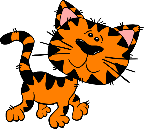 Tiger kitty clip art at vector clip art