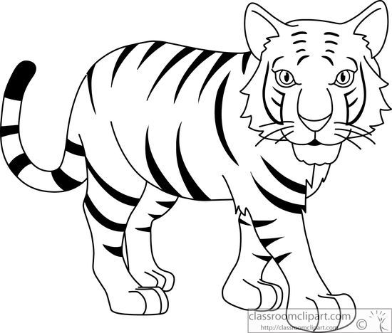 Tiger outline clip art