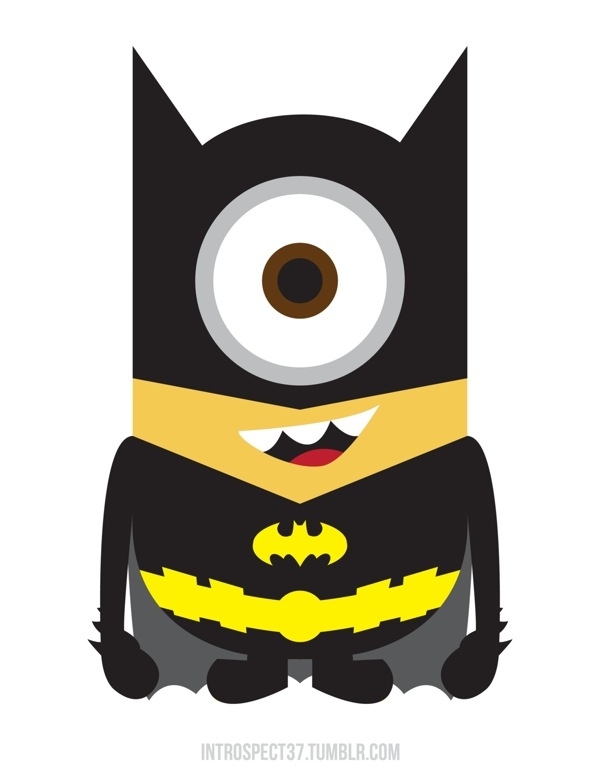 Bat minion superhero land clip art