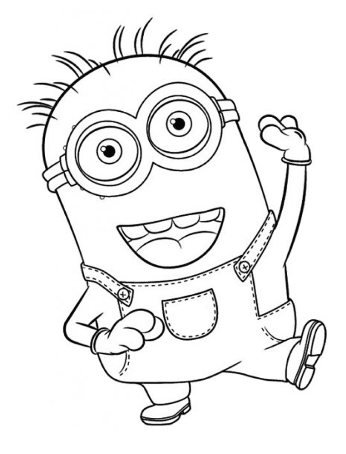 Minion coloring pages for kids cliparts