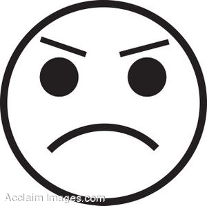 annoyed face Angry face clipart black and white clipartxtras jpeg