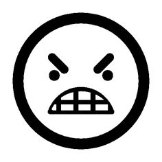 annoyed face Angry smiley clipart black and white clipartxtras jpeg