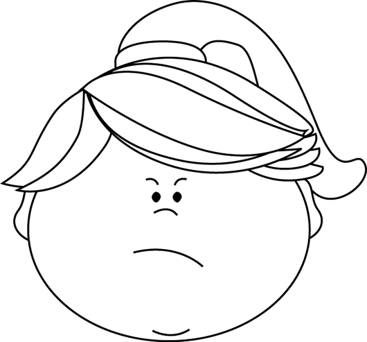 annoyed face Mad face clipart black and white clipartfest png