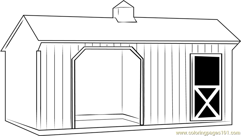 barn outline Prairie barn coloring page free pages png
